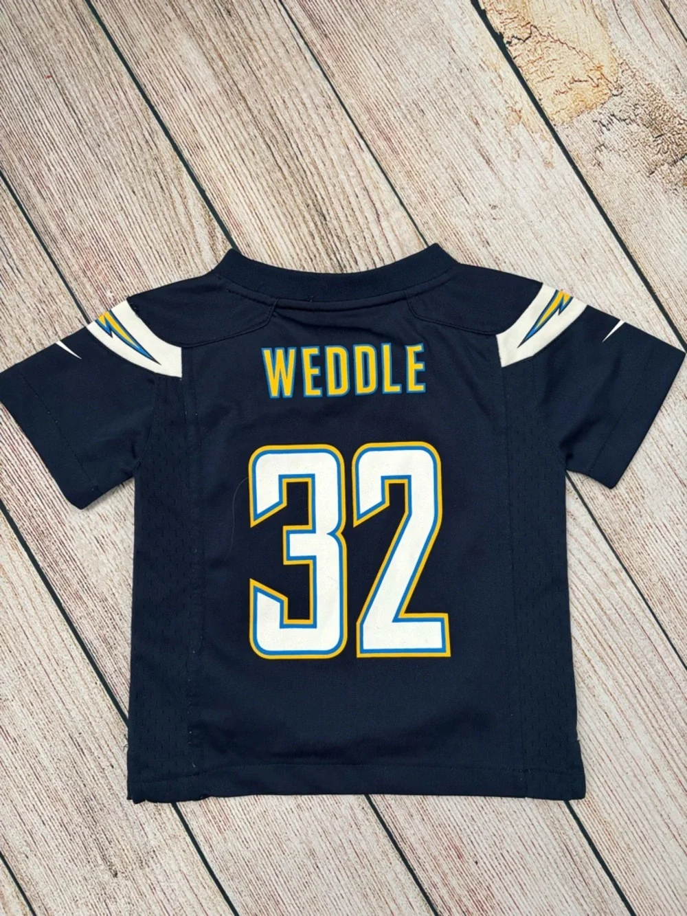 Nike Kids Chargers #32 Navy Football Jersey Tee Weddle - Picture 2 of 3